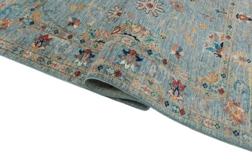 Close-up detail of New Farahan rug from Pakistan showing Wool weave