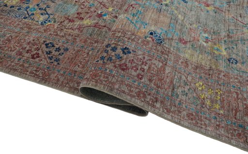 Close-up detail of New Haj-jalili rug from Pakistan showing Wool weave