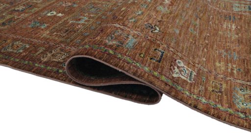 Close-up detail of New Samarkand rug from Pakistan showing Wool weave