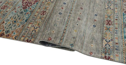Close-up detail of New Samarkand rug from Pakistan showing Wool weave