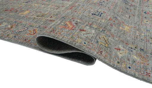 Close-up detail of New Samarkand rug from Pakistan showing Wool weave