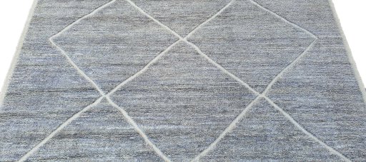 Surface texture of New Morocco rug with natural Wool and intricate pattern