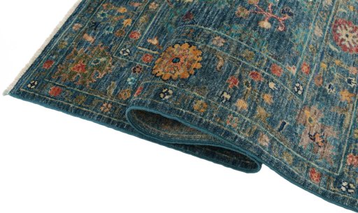 Close-up detail of New Farahan rug from Pakistan showing Wool weave