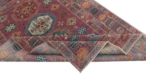 Central medallion detail of New Kazak rug from Pakistan