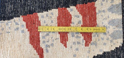 Full view of New Morocco rug from Pakistan, 183 × 125 cm in Gray tones