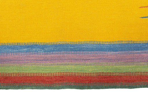 Central medallion detail of New Kilim Sofre rug from Turkey