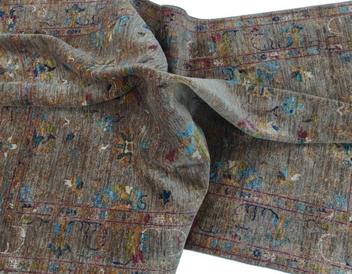 Full view of New Farahan rug from Pakistan, 207 × 148 cm in Yellow tones