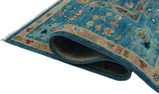 Close-up detail of New Farahan rug from Pakistan showing Wool weave