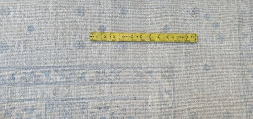 Full view of New Mamluk rug from Pakistan, 301 × 248 cm in Beige tones