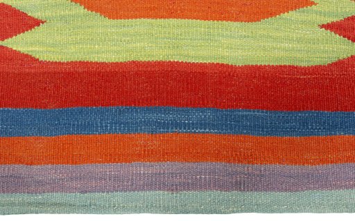 Central medallion detail of New Kilim Sofre rug from Turkey