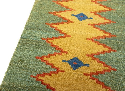 Surface texture of New Modern Design rug with natural Wool and intricate pattern