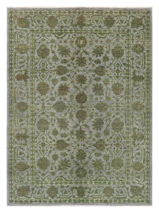 Full view of New Farahan rug from Pakistan, 198 × 148 cm in Gray tones