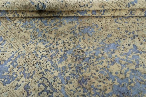 Full view of 1950s Vintage rug from Pakistan, 352 × 239 cm in Blue tones