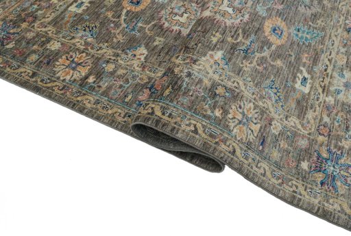 Close-up detail of New Farahan rug from Pakistan showing Wool weave