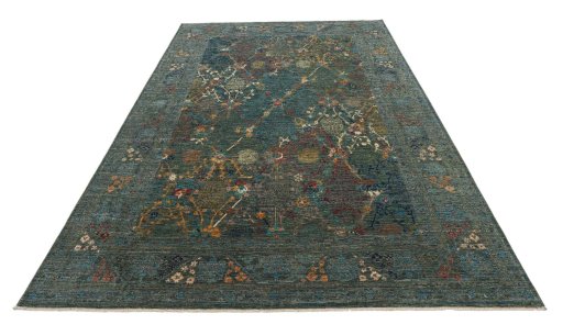 Surface texture of New Haj-jalili rug with natural Wool and intricate pattern