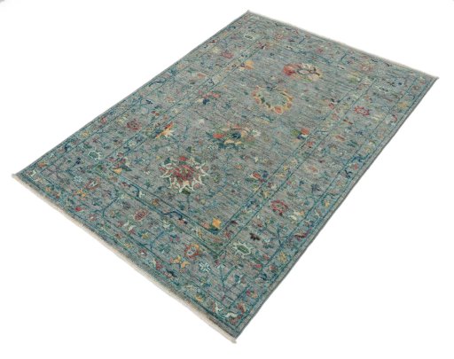Close-up detail of New Farahan rug from Pakistan showing Wool weave