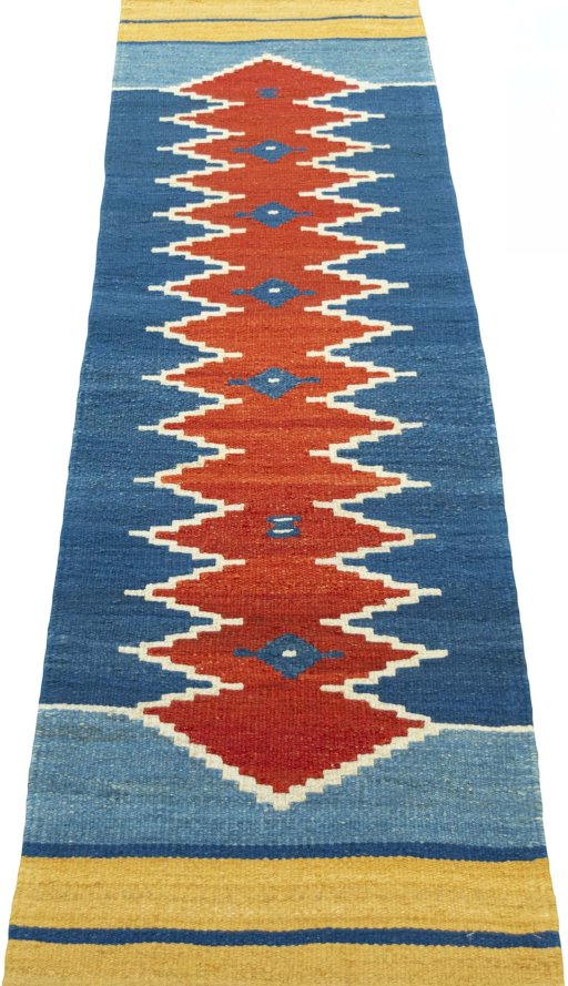Close-up detail of New Modern Design rug from Turkey showing Wool weave