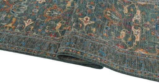 Close-up detail of New Farahan rug from Pakistan showing Wool weave