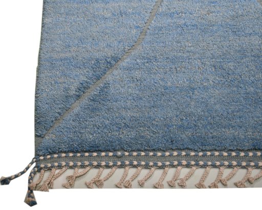 Full view of New Morocco rug from Pakistan, 307 × 249 cm in Gray tones