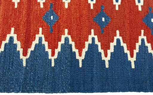 Close-up detail of New Modern Design rug from Turkey showing Wool weave