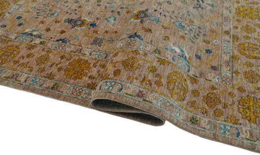 Close-up detail of New Farahan rug from Pakistan showing Wool weave