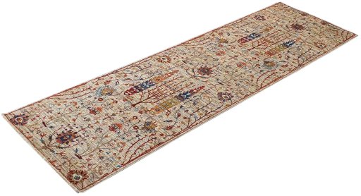 Close-up detail of New Haj-jalili rug from Pakistan showing Wool weave