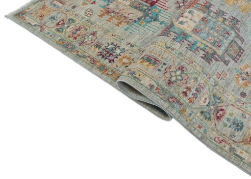 Close-up detail of New Farahan rug from Pakistan showing Wool weave