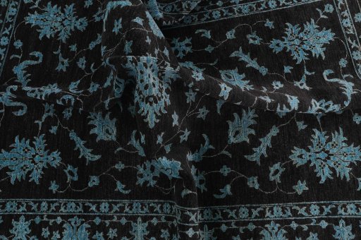 Full view of New Farahan rug from Pakistan, 236 × 167 cm in Gray tones