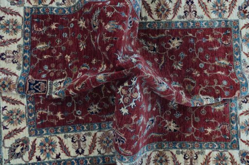 Full view of New Farahan rug from Pakistan, 185 × 130 cm in Red tones