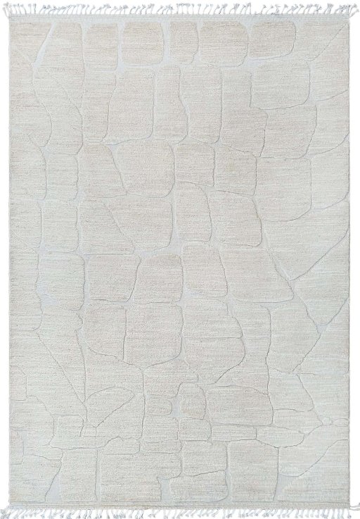 Full view of New Morocco rug from Pakistan, 298 × 207 cm in Beige tones