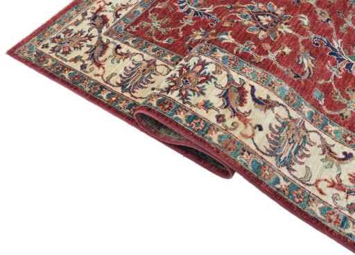 Close-up detail of New Farahan rug from Pakistan showing Wool weave