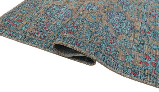 Close-up detail of New Farahan rug from Pakistan showing Wool weave