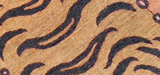 Central medallion detail of New Farahan rug from Pakistan