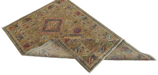 Central medallion detail of New Kazak rug from Pakistan