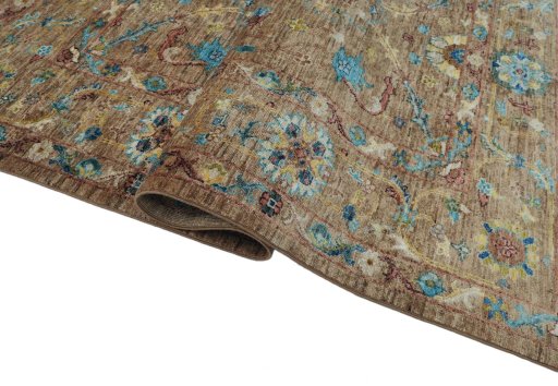 Close-up detail of New Farahan rug from Pakistan showing Wool weave