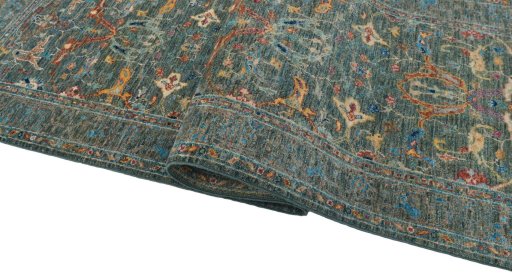 Close-up detail of New Farahan rug from Pakistan showing Wool weave