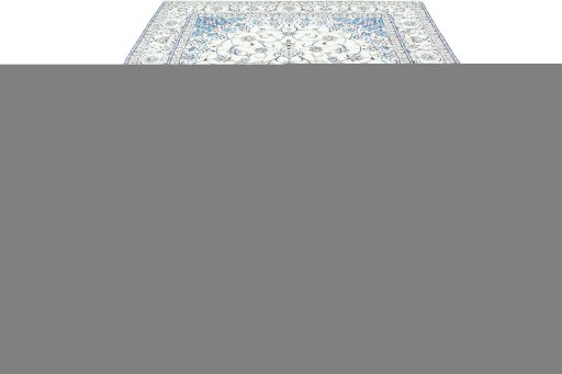 Surface texture of 2000s Nain rug with natural Wool and intricate pattern