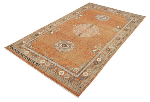 Close-up detail of New Farahan rug from Pakistan showing Wool weave