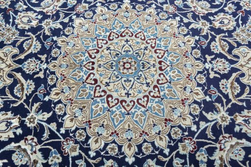 Central medallion detail of New Nain rug from Iran / Persia