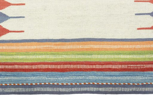 Central medallion detail of New Kilim Sofre rug from Turkey