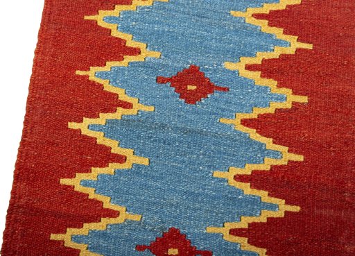 Surface texture of New Modern Design rug with natural Wool and intricate pattern