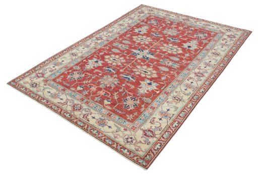 Close-up detail of New Farahan rug from Pakistan showing Wool weave