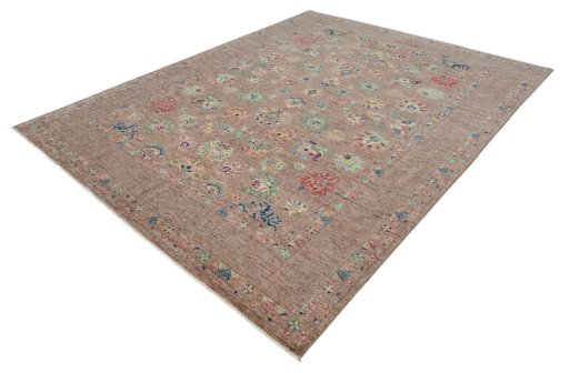 Close-up detail of New Farahan rug from Pakistan showing Wool weave