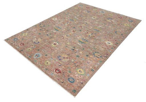 Close-up detail of New Farahan rug from Pakistan showing Wool weave