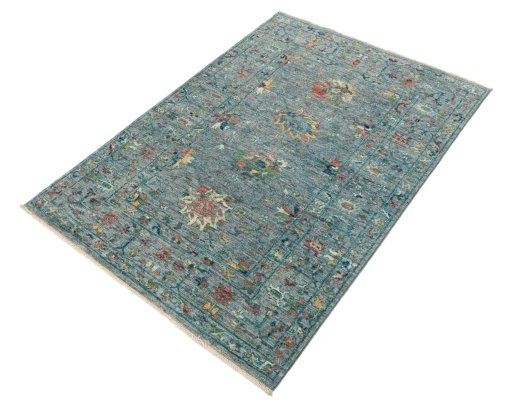 Close-up detail of New Farahan rug from Pakistan showing Wool weave