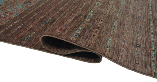 Close-up detail of New Samarkand rug from Pakistan showing Wool weave