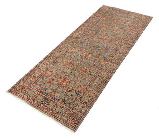 Close-up detail of New Farahan rug from Pakistan showing Wool weave