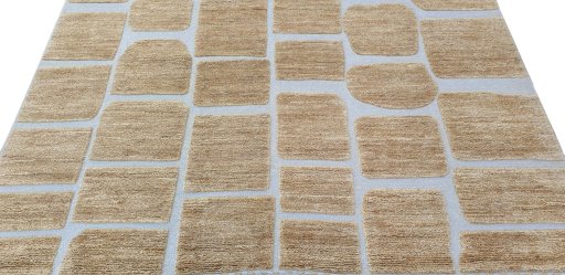Surface texture of New Morocco rug with natural Wool and intricate pattern