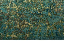 Close-up detail of 1970s Vintage rug from Pakistan showing Wool weave