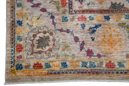Close-up detail of Unknown Haj-jalili rug from Pakistan showing Cotton weave